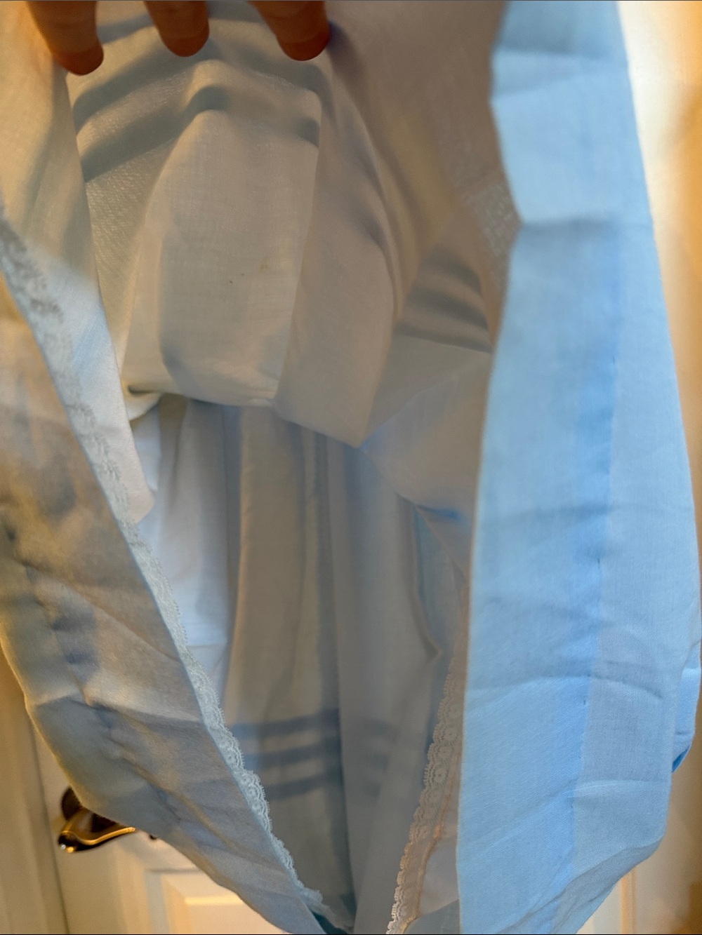 Classic Light Blue Peter Pan Collar Girls Vintage Dress - Picture 9 of 11